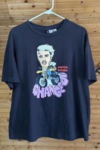 Justin Bieber Tee T-Shirt Changes Dirtbike 2020 Black Logo Pop Music Medium - Picture 1 of 6