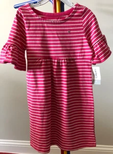New Carter's Pink Striped Dress Size 6 Length 24 inches - Picture 1 of 7