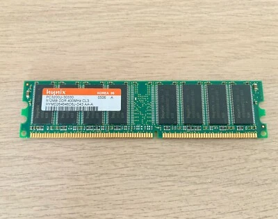 Hynix HYMD264646D8J-D43 AA-A 512MB DDR 400MHz PC3200U Memory - Image 1 of 2