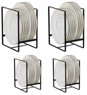 TUAKIMCE 4 Pack Plate Storage Rack, Plate Holders Organizers - Image 1 of 4