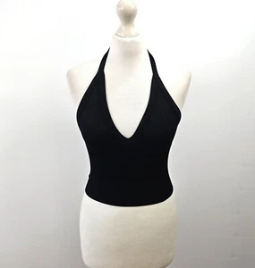 Urban Outfitters - Crop top con collo alto - nero - piccolo - Foto 1 di 6