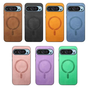 Custodia in pelle caricatore wireless magnetico per Google Pixel 9A/8A/7A/6A 6/7/8/9ProXL - Foto 1 di 12