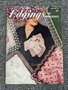 Vintage Edgings For Handkerchiefs  Book 271 Clark's Thread J&P Coats 1951  - Picture 1 of 11