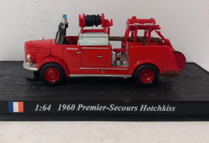 Fire engine diecast display 1:64 1960 premier secours hotchkiss emergency france