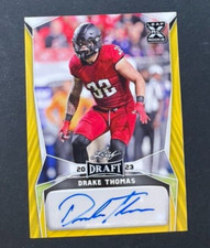 2023 Leaf Draft - Drake Thomas #BA-CT1 NC State Wolfpack - ROOKIE Gold AUTO
