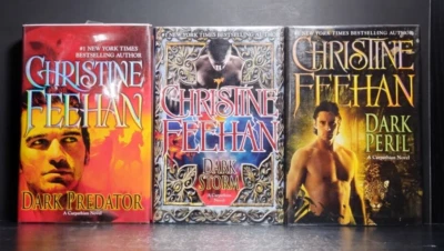 Lot of 3 Christine Feehan HC Ex-Library Dark Predator Dark Storm Dark Peril Para - Image 1 of 4