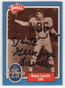 1988 Dante Lavelli Autogramm signed Swell #67 Fußballkarte HOF 1975 - Bild 1 von 2