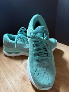 Asics - Women's Gel-Nimbus 24 Sneaker - Size 9.5 - Sage/Clear Blue - USED - Picture 1 of 7