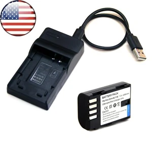 Battery + USB Charger For Panasonic DMW-BLF19 DMW-BLF19E DMW-BLF19PP DMC-643 NEW - Picture 1 of 9