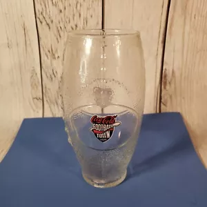 COCA COLA Beer Glass Promotional Beverage Football COCA-COLA FOOTBALL TOWN USA - Picture 1 of 6
