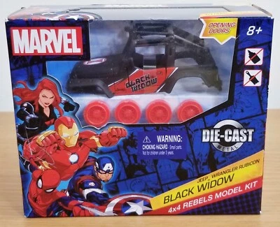 Marvel Diecast 4x4 Rebels Model kit Black Widow Jeep Wrangler Rubicon 2020 - Image 1 of 4