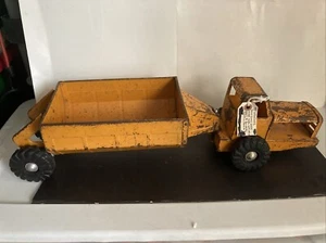 Vintage Wyandotte Belly Dump Earth Mover Pressed Steel Yellow Dump Truck 23” Toy - Picture 1 of 24
