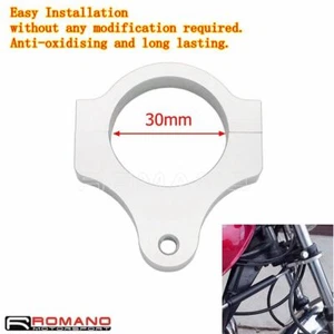 Universal Steering Damper Clamp For 30mm Forks Frame Mounting Brackets Aluminium - Picture 1 of 6