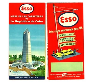 Vintage 1956 Cuba Road Map – Standard Oil Co. of Cuba - Picture 1 of 1