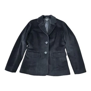 Linda Richards Luxury Black Lined Blazer Angora Wool Blend Women’s Size 10 - Picture 1 of 11