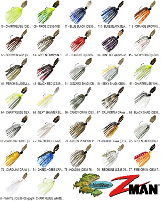 Z-MAN Chatterbait Original 3/8oz Bladed Vibrating Swim Jig CB38 Any 32 Colors
