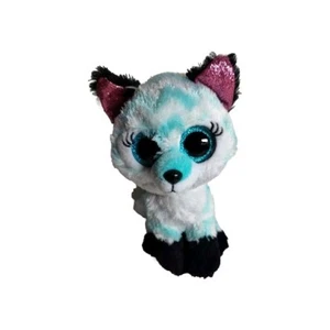 Peluche Ty Beanie Boo Atlas Aqua Chevron Fox 6" usado - Imagen 1 de 7