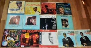 Lot Of 16 X Vinyl 12" LPs Mostly Nat King Cole 60s & 70s w/ Joe Cocker - Picture 1 of 5