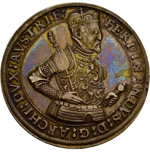 Austria ,Ferdinand, 1564-1595, , 1 Thaler ,Hall, Very High Grade - Picture 1 of 2