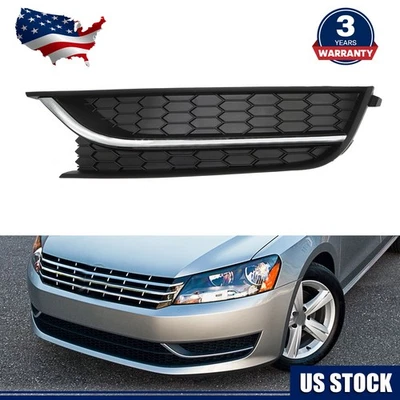 Fits For VW Volkswagen Passat 2012-2015 Left Fog Light Grille cover W/chrome - Изображение 1 из 4