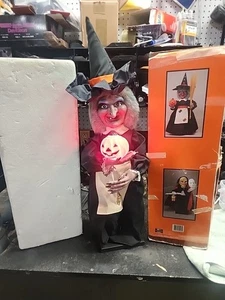 1988 Vintage Halloween Telco Motion-ette animierte Hexe 24" funktioniert fehlender Besen - Bild 1 von 9