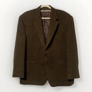 Lauren Ralph Lauren Blazer 100%Wool mens 44S Sport Coat Herringbone Elbow Patch - Picture 1 of 17