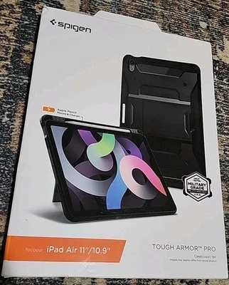 Spigen iPad Air 11" 2024 Case | Tough Armor Pro | Black | ACS02051 - Image 1 of 4