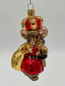 Summit Glas Nussknacker Maus König Weihnachtsschmuck 5 Zoll - Bild 1 von 6