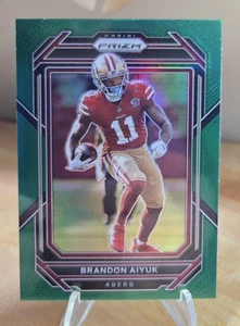 BRANDON AIYUK 2022 PANINI PRIZM GREEN PRIZM FOOTBALL CARD 49ers 266 🔥🔥🐸🐸 - Picture 1 of 4