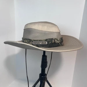 Mossy Oak Signatures Estilo Safari Sombrero Para Hombres L/XL Beige Malla Camuflaje Caza Pesca - Imagen 1 de 9
