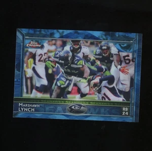 2015 Topps Chrome - Marshawn Lynch #1 Blue Refractor Seahawks 029/199 - Picture 1 of 1