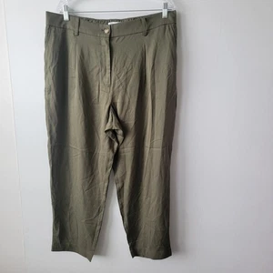 Loft Ann Tyler Damen Knöchelhose Größe 16 olivgrün Hose Taschen - Bild 1 von 9