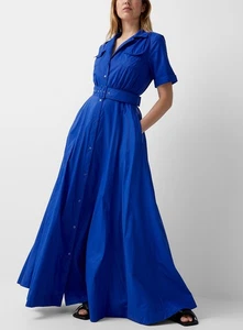 Neu mit Etikett Staud Millie Maxikleid mit Gürtel Größe 4 Lapis marineblau UVP 325 $ - Bild 1 von 11