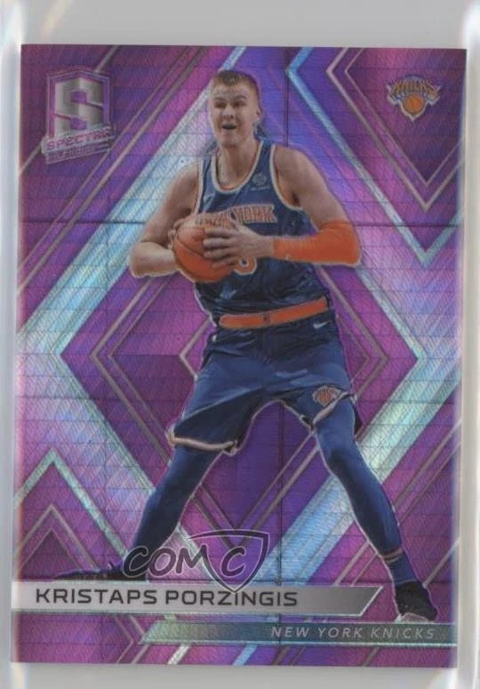 2017-18 Panini Spectra Neon Pink Prizm /25 Kristaps Porzingis #9 - Image 1 of 2