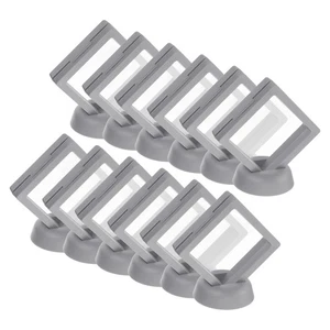 20 Pezzi Vetrina Galleggiante 3D 2,76 x 2,76 x 0,8 Pollici Espositore Grigio - Foto 1 di 6
