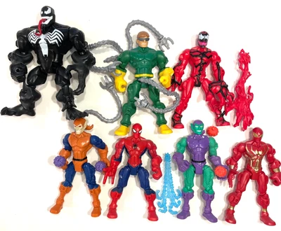Marvel Mashers 7 Fig Lot Spiderman Venom Carnage Doc Ock Hobgoblin Green Goblin - Image 1 of 4