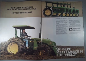 Tractor John Deere 1979 original anuncio de revista de 2 páginas "...Perfiles de rendimiento" - Imagen 1 de 1