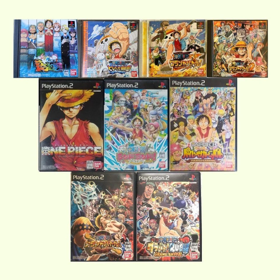 Juego de 9 ONE PIECE PS1 PS2 Grand Battle Oceans Dream Kaizokudan Gurabato Rush Foto 1 de 1