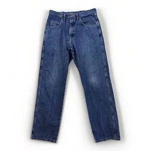 Pantalones de mezclilla Wrangler para hombre 34X32 (32x30) lavado oscuro clásicos rectos tiro alto - Imagen 1 de 14