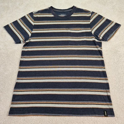 Men's Prana Striped Pocket T Shirt Size M Hemp Blend Casual Everyday Comfort - Image 1 of 4