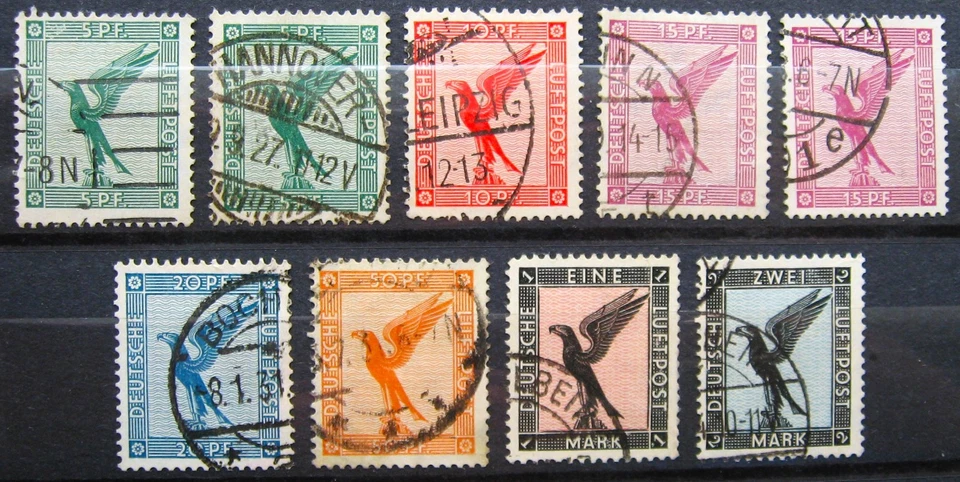 Deutsches Reich, old finr used stamps, LUFTPOST - Image 1 of 1