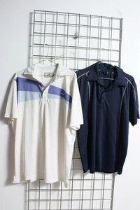 2 x Mens Mixed Golf Polo Shirt Bundle - Size L Large (e84) - Picture 1 of 4