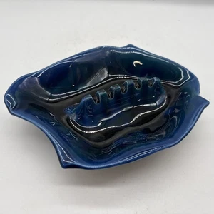 Vintage MCM Aschenbecher Deep Blue California Pottery 232S USA Art Deco 60er - Bild 1 von 7