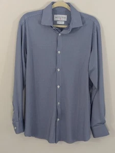 Mizzen + Main Mens Performance Medium Trim Fit Blue Gingham Dress Sport Shirt - Bild 1 von 7