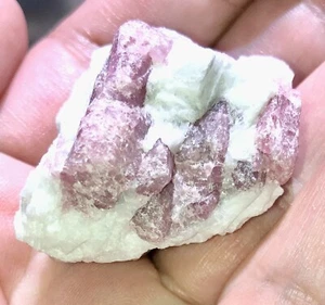 23g Natural Pink Tourmaline In Quartz Crystal Sparkly Rough Specimen Namibia - Picture 1 of 6