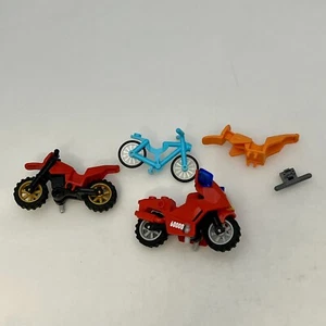 Lego Bike And Motorcycles And Bike Parts From Random Sets City Motorcycle 60000 - Picture 1 of 12