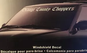 White OCC WINDSHIELD DECAL ~ Orange County Choppers ~ Sticker - Picture 1 of 1