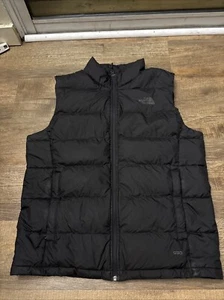 The North Face Mens 550 Down Full Zip Puffer Vest Black Size Large L NICE Casual - Picture 1 of 5