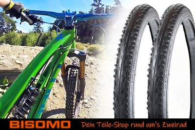2 Fahrradreifen 1.75 x 26 Zoll 47-559 MTB Drahtreifen Reifen Fahrraddecke Mantel - Bild 1 von 4