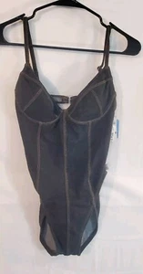 Vintage Y2K Mossimo Women's Size Medium Black Chambray Swimsuit New with Tags - Picture 1 of 2